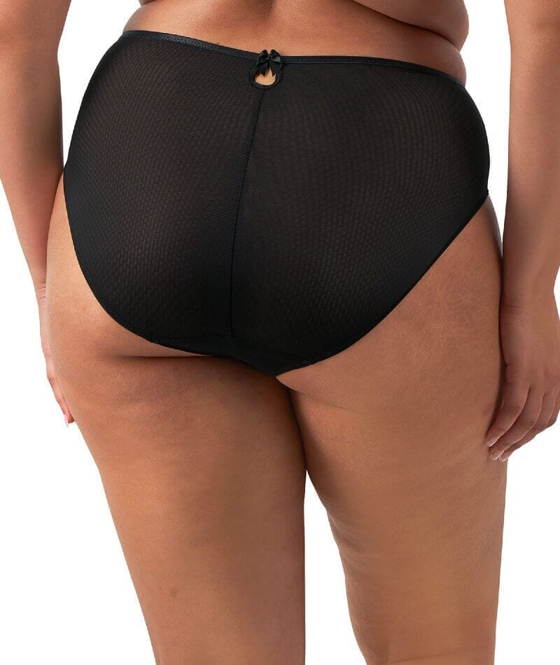 Elomi Teagan High Leg Brief - Black/Almond Knickers