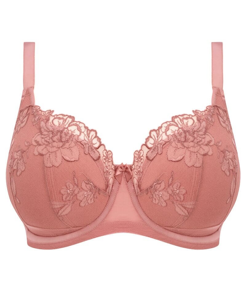 Elomi Teagan Underwire Padded Half Cup Bra - Ash Rose Bras
