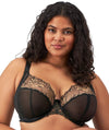 Elomi Teagan Underwire Plunge Bra - Black/Almond Bras