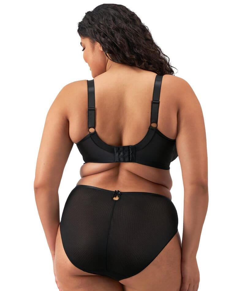 Elomi Teagan High Leg Brief - Black/Almond Knickers