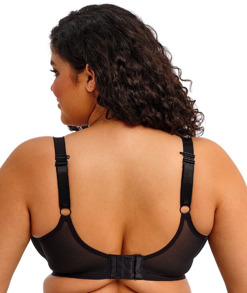 Elomi Tiernie Underwire Stretch Plunge Bra - Black Bras