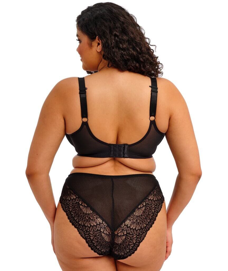 Elomi Tiernie Underwire Stretch Plunge Bra - Black Bras