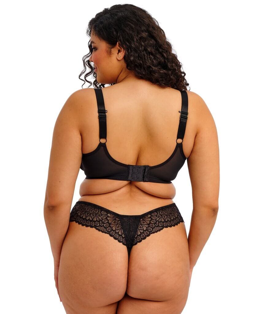 Elomi Tiernie Underwire Stretch Plunge Bra - Black Bras