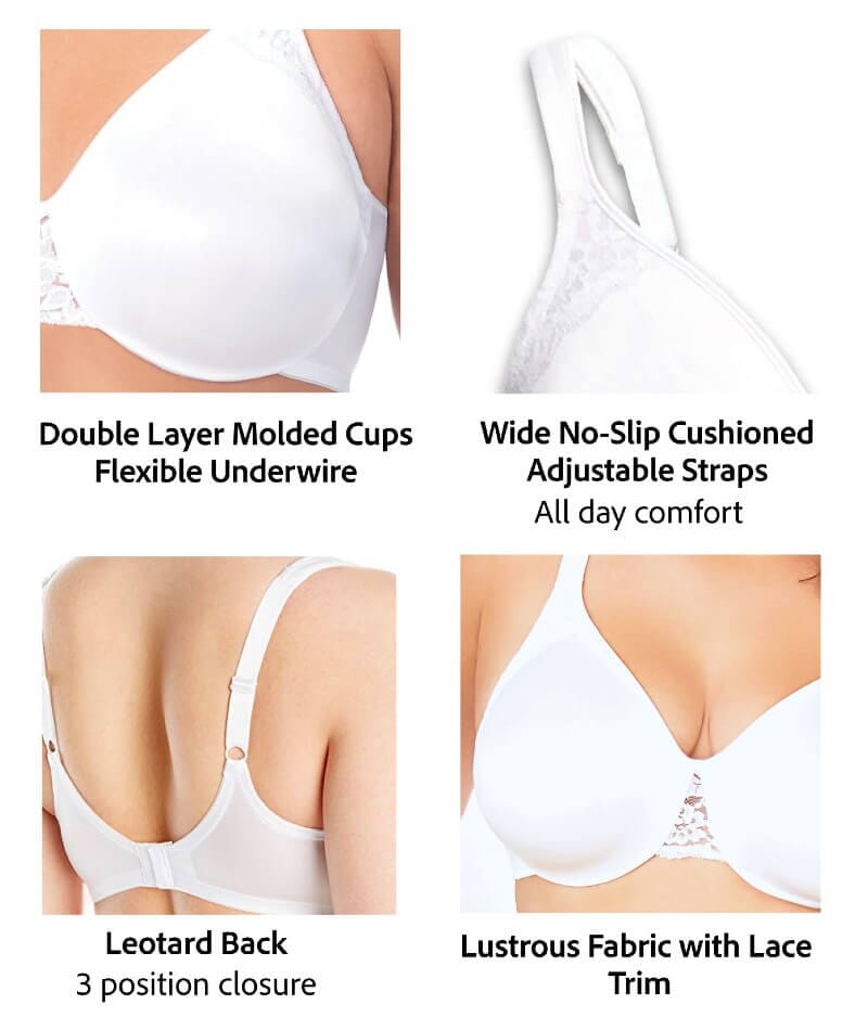 Exquisite Form Fully Minimiser Underwire Bra - White Bras