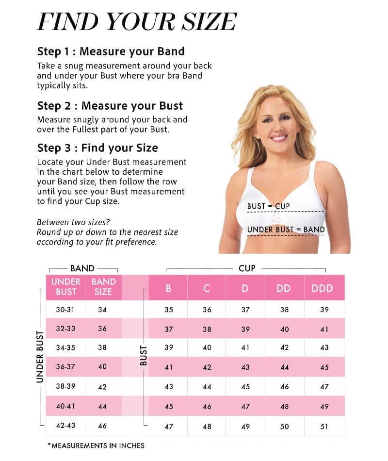 Exquisite Form Fully Minimiser Underwire Bra - White Bras