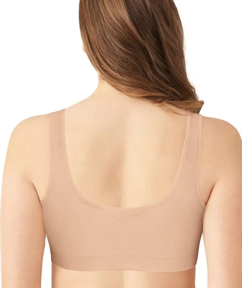 Exquisite Form Fully Seamless Wire-Free Full Coverage Bra with Front Closure - Nude Bras 