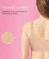 Exquisite Form Fully Seamless Wire-Free Full Coverage Bra with Front Closure - Nude Bras
