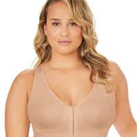 Exquisite Form Fully Seamless Wire-Free Full Coverage Bra with Front Closure - Nude