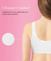 Exquisite Form Fully Seamless Wire-Free Full Coverage Bra with Front Closure - White Bras