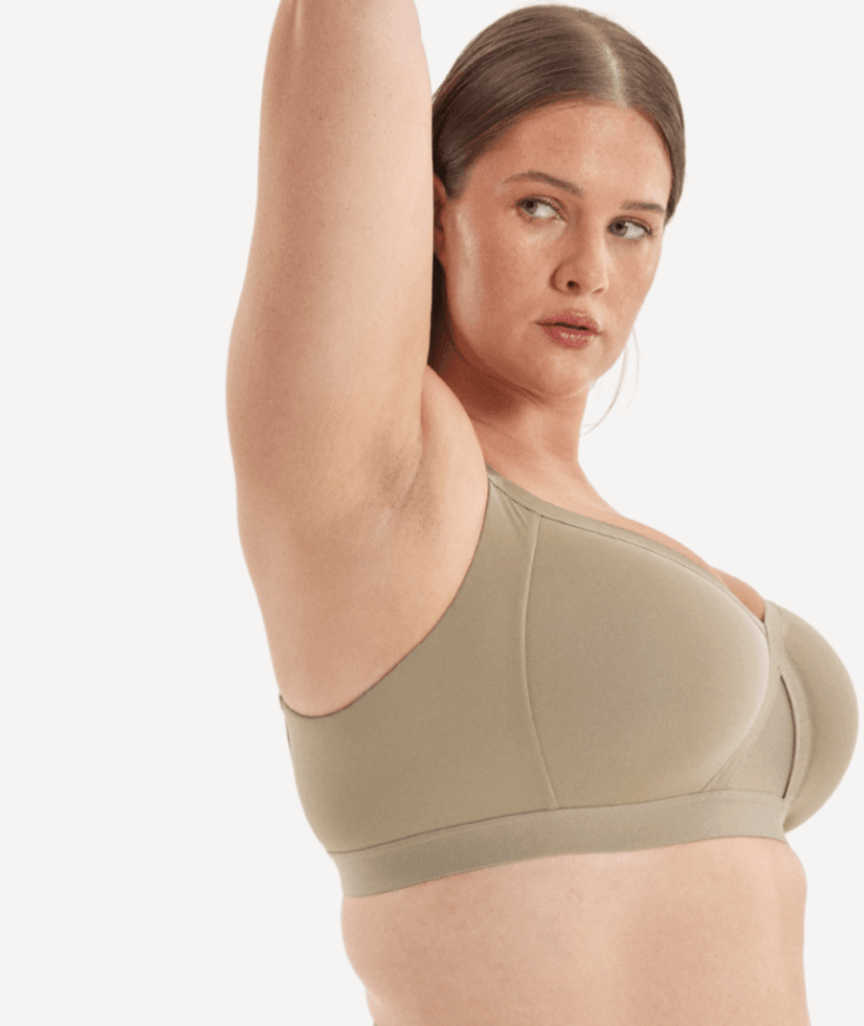 Nala Padded Support Wirefree Bralette - Porcini Mushroom