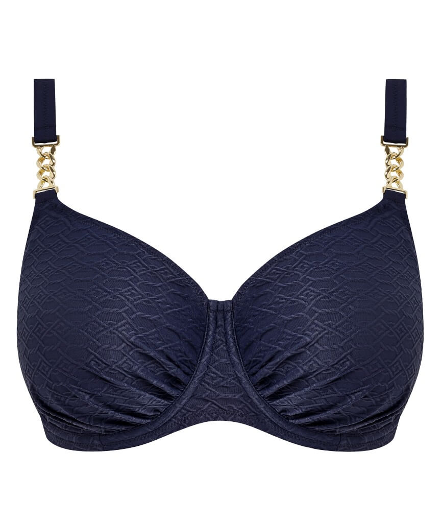 Fantasie Swim Azores Underwire Gathered Full Cup Bikini Top - Midnight