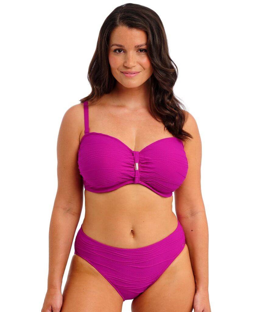 Fantasie Swim Beach Waves Mid Rise Bikini Brief - Bright Fuchsia