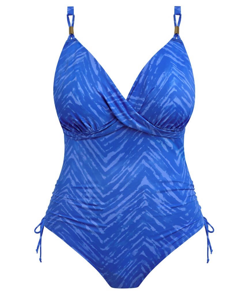 Fantasie Swim Punta Mita Underwire Plunge One Piece Swimsuit - Sapphire