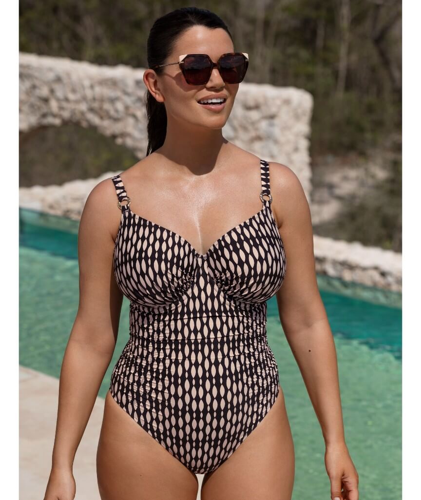 Fantasie Swim Shell Bay Underwired Full Cup One Piece Swimsuit - Desert Blush