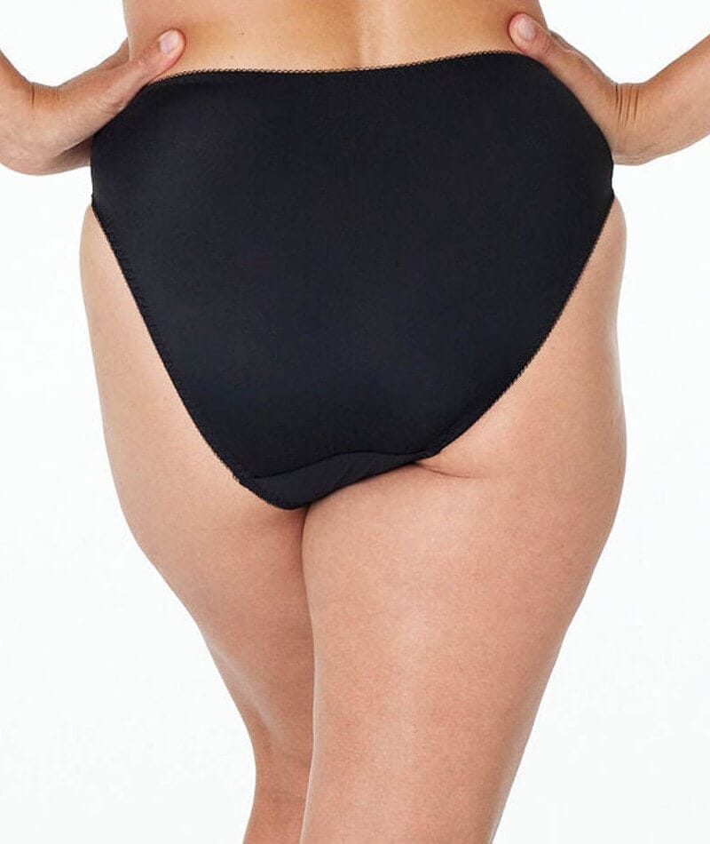 Fayreform Coral High Cut Brief - Black Knickers
