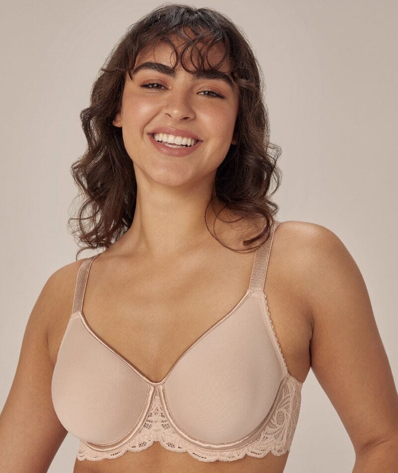 Fayreform Lace Perfect Contour Spacer Bra - Latte - Curvy Bras