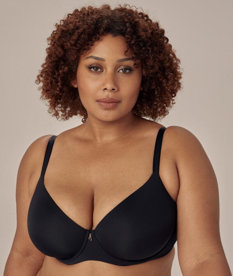 Fayreform Sculpt Contour Plunge Bra - Black - Curvy Bras