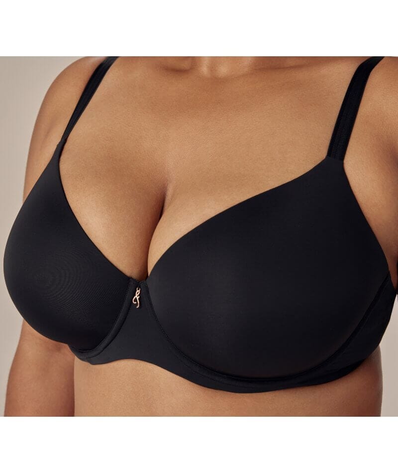 Comfort microfibre plunge bra, 00 Dark