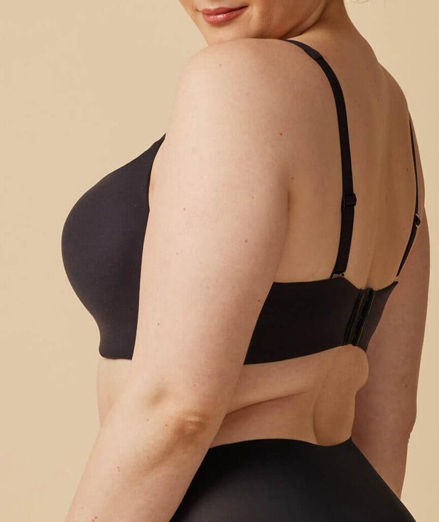 Finelines Memory Blessed Full Coverage Bra - Black - Curvy Bras Finelines Memory Blessed Full Coverage Bra - Black - Curvy Bras