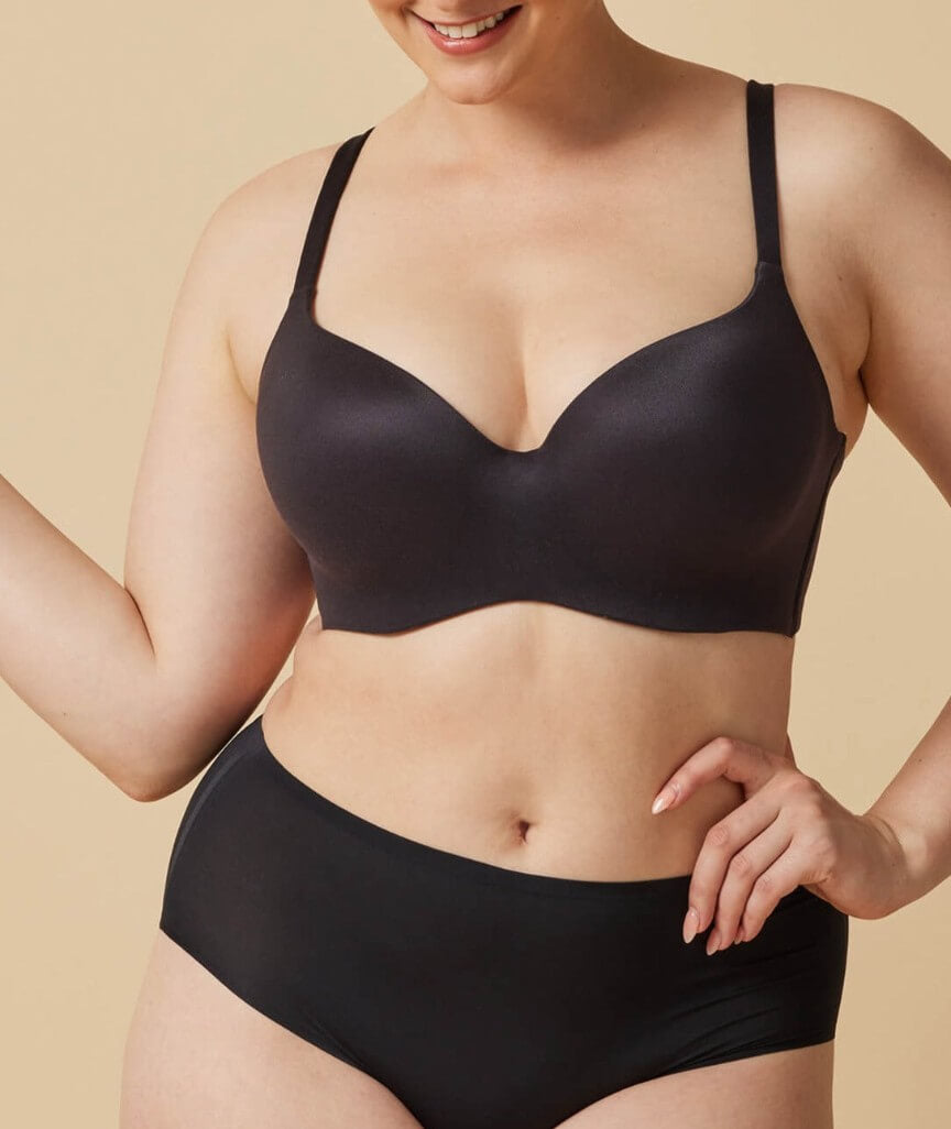 Finelines Memory Blessed Full Coverage Bra - Black