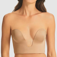 Finelines Refined Strapless Plunge Bustier - Nude