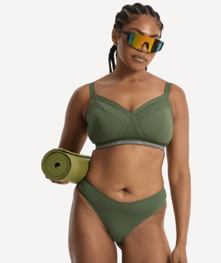 Nala Sporty Support Wirefree Bralette - Pickle/Lavender Fizz