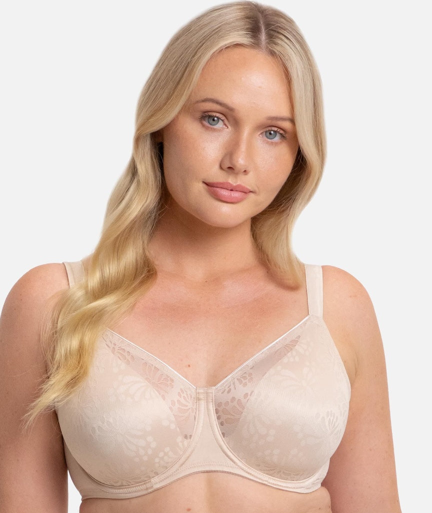 Triumph Lacy Minimizer Bra - New Beige