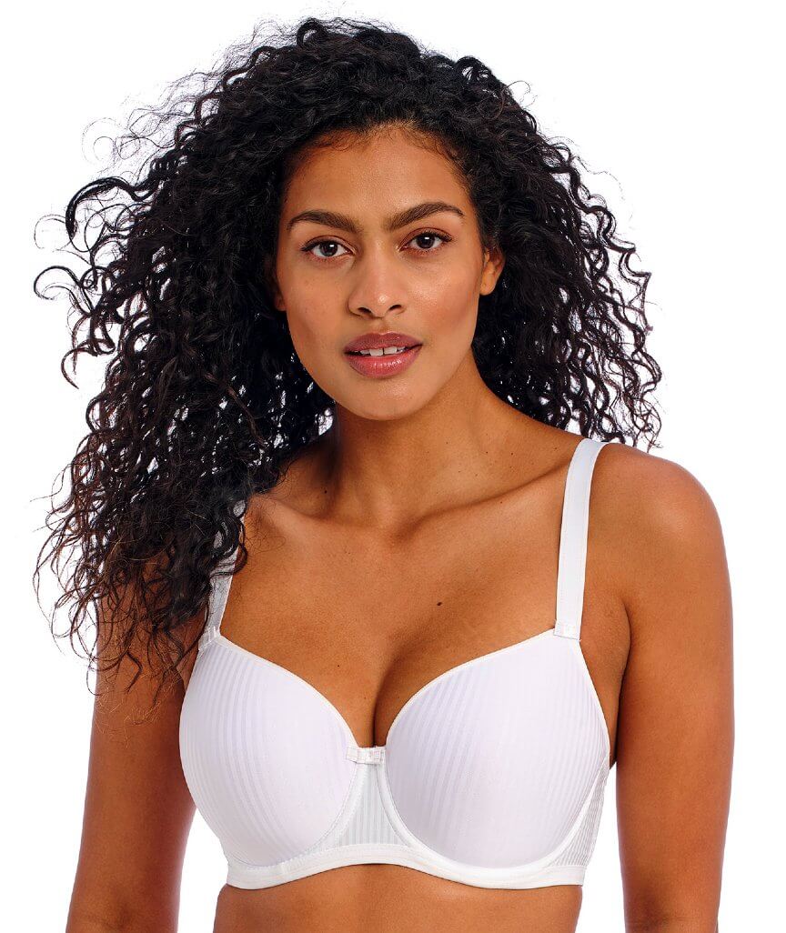 Freya Idol Underwire Moulded Balcony Bra - White - Curvy Bras