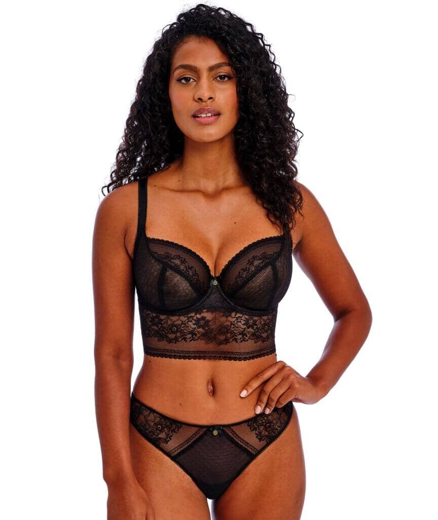 Freya Sydnie Underwire Longline Bra - Black Bras