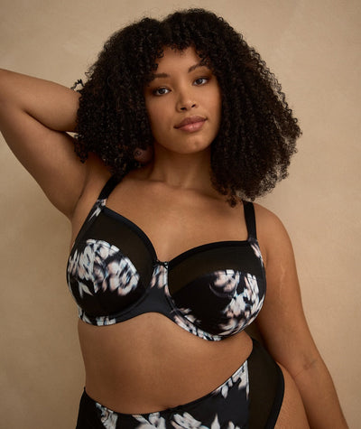 Sculptresse Bliss Full Cup Underwire Bra - Black/Floral