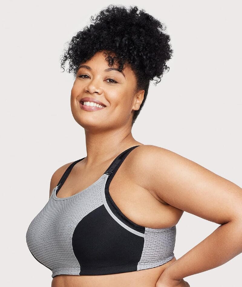Glamorise Custom Control Wire-free Sports Bra - Black Bras