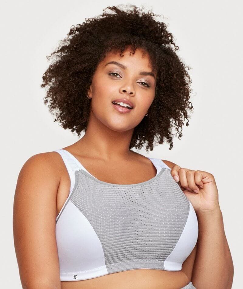 Glamorise Custom Control Wire-free Sports Bra - Grey Bras