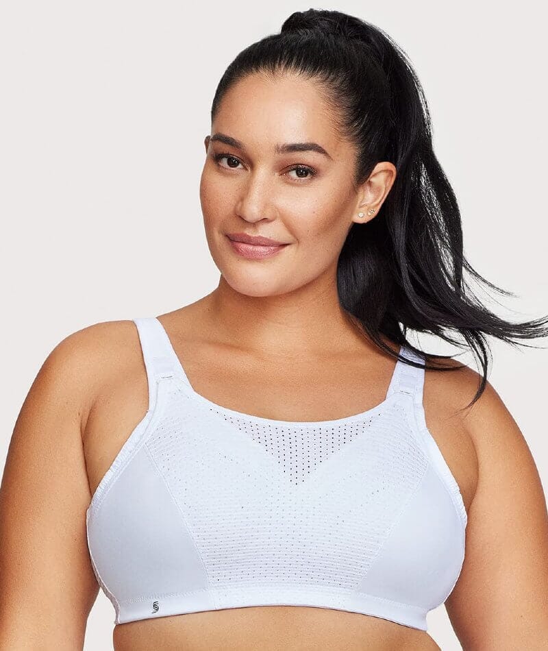 Glamorise Custom Control Wire-free Sports Bra - White