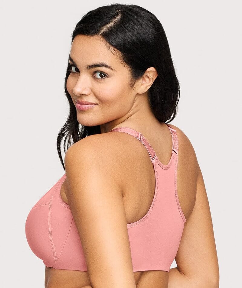 Glamorise Front-Closure Smoothing WonderWire Bra - Apricot - Curvy