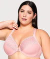 Glamorise Front-Closure T-Back WonderWire Bra - Blush Bras