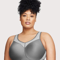 Glamorise High Impact Underwire Sports Bra - Grey