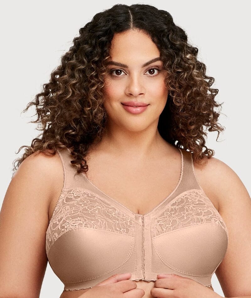 Glamorise MagicLift Front-Closure Wire-free Support Bra - Blush Bras 