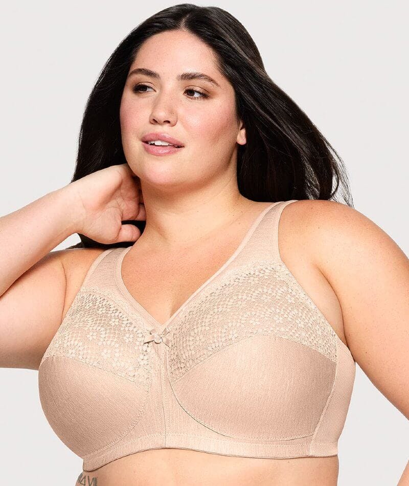 Glamorise MagicLift Moisture Control Wire-free Bra - Cafe Bras