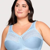 Glamorise MagicLift Moisture Wire-free Control Bra - Light Blue
