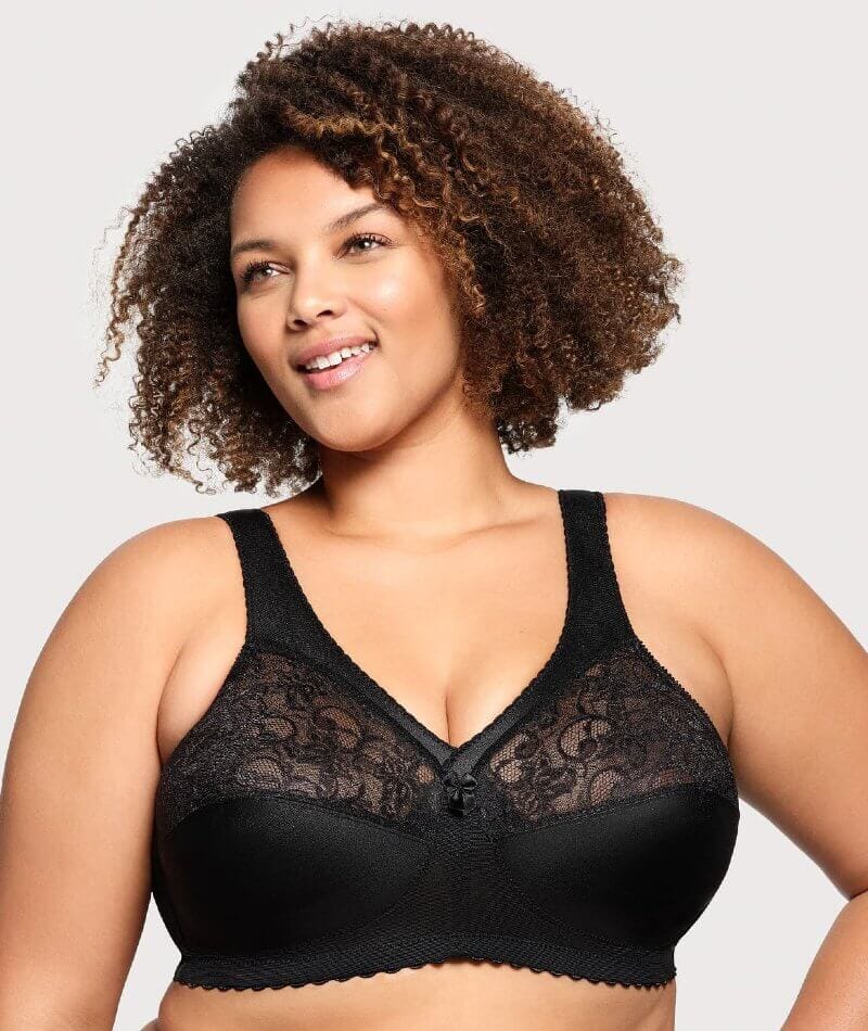 Glamorise MagicLift Original Wire-free Support Bra - Black - Curvy