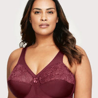 Glamorise MagicLift Original Wire-free Support Bra - Burgundy