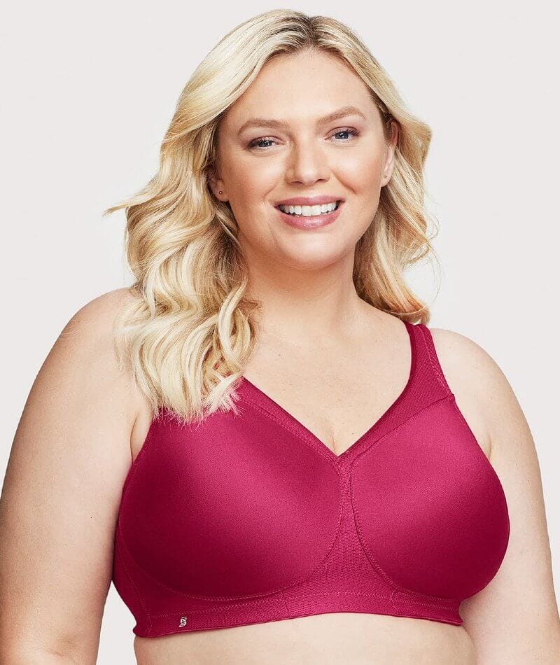 Glamorise MagicLift Seamless Wire free Sports Bra Ruby Red
