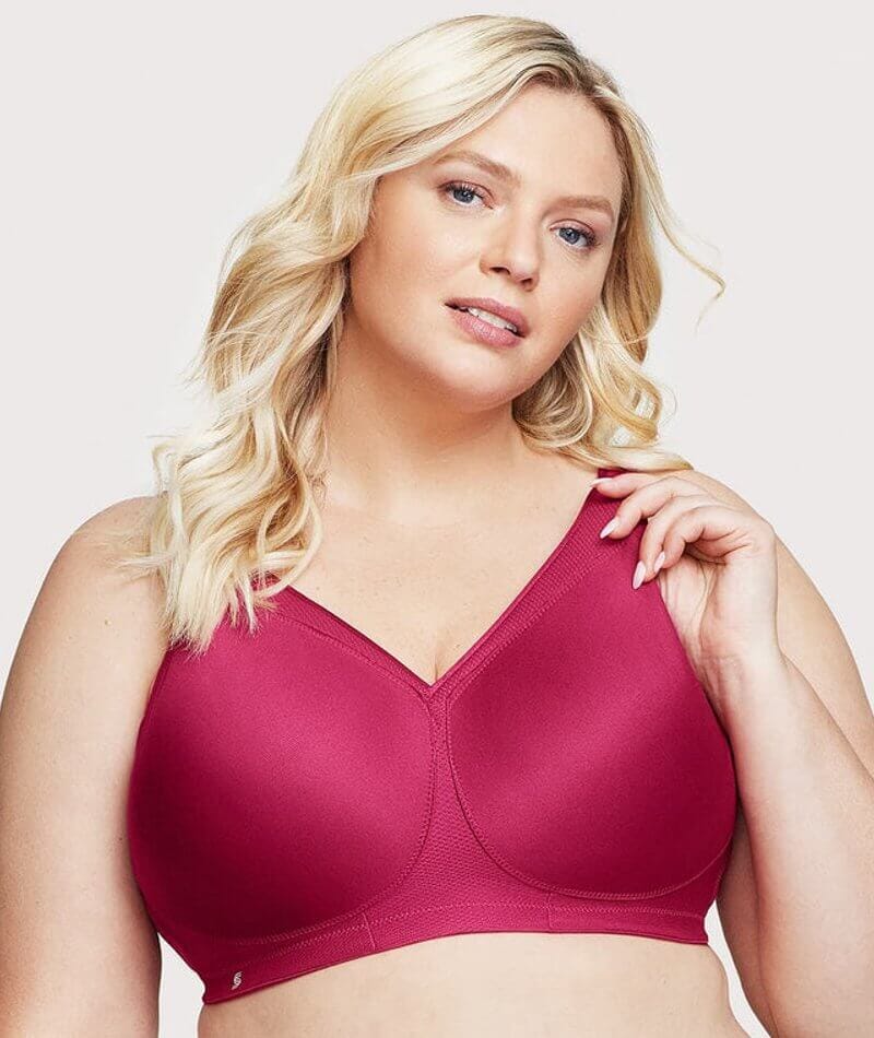 Glamorise MagicLift Seamless Wire-free Sports Bra - Ruby Red Bras