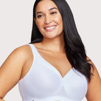 Glamorise MagicLift Seamless Wire-free Sports Bra - White