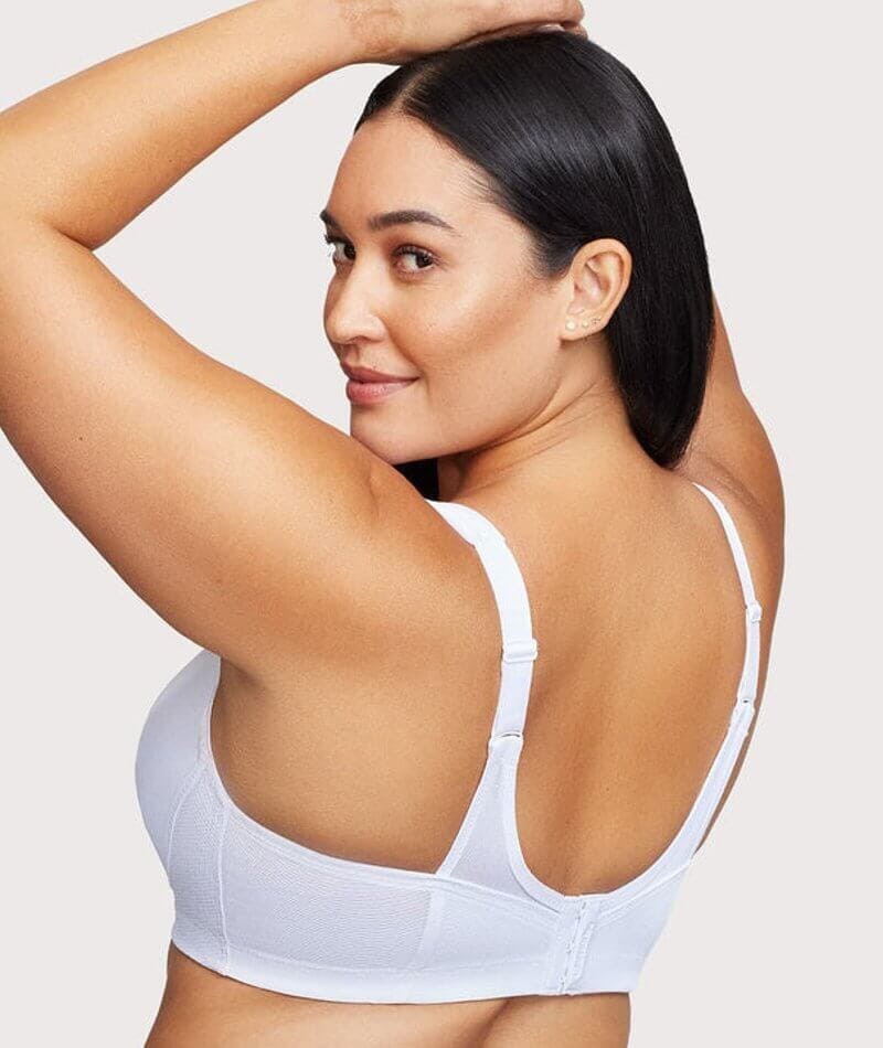 Mambo Fit Sports Bra - White　 Mサイズ Glamorise Magiclift Seamless Wire-Free Sports Bra - White - Curvy