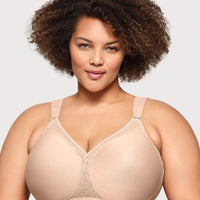 Glamorise MagicLift Seamless Wire-free Support T-Shirt Bra - Cafe