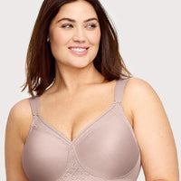 Glamorise MagicLift Seamless Wire-free Support T-Shirt Bra - Taupe