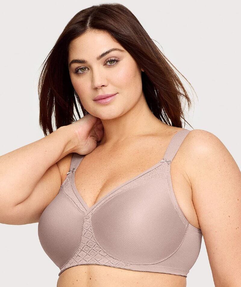 Glamorise MagicLift Seamless Wire-free Support T-Shirt Bra - Taupe Bras