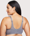 Glamorise Magiclift Seamless Wire-Free Sports Bra - Charcoal Gray Bras