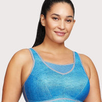 Glamorise No-Bounce Camisole Elite Wire-Free Sports Bra - Light Denim